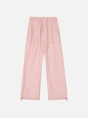 Street Retro Star Vertical Stripes Trousers