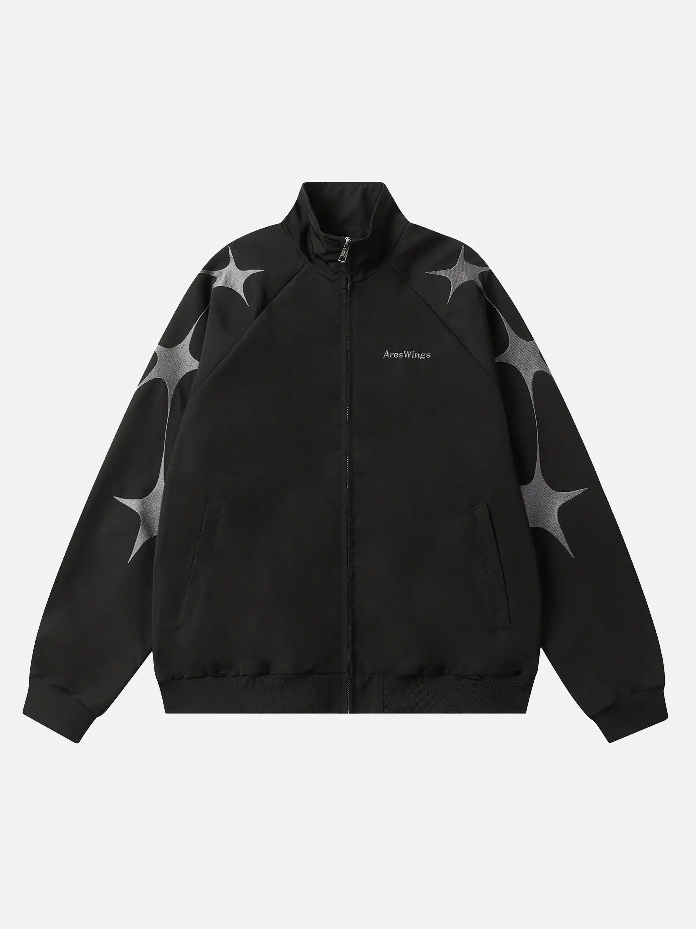 Street Stars Embroidered Zip-Up Jacket