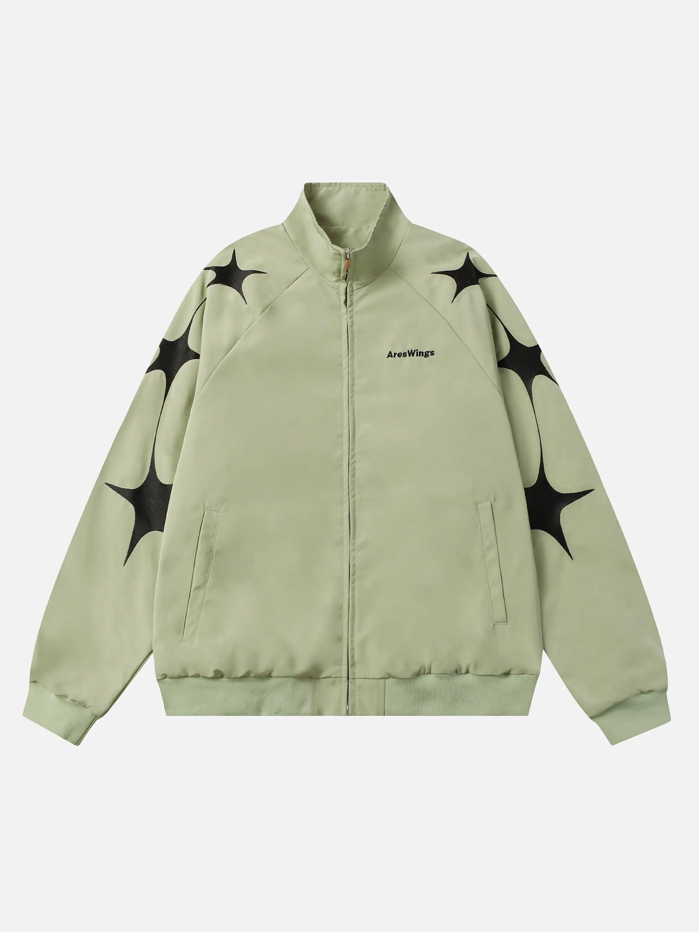 Street Stars Embroidered Zip-Up Jacket