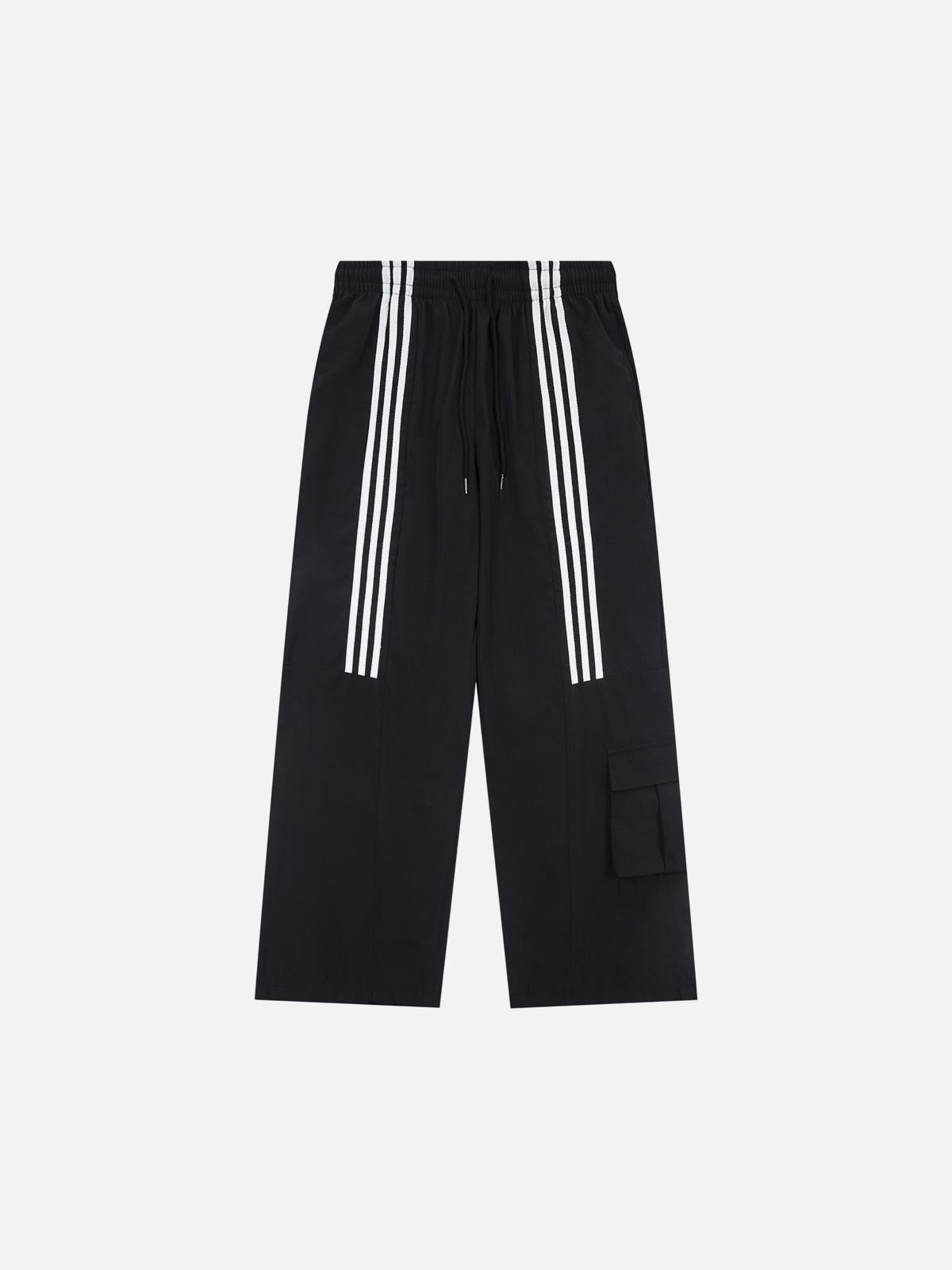 Striped Draped Sweatpants