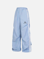Striped Pleated Sweatpants