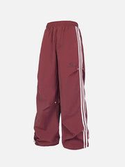 Striped Pleated Sweatpants