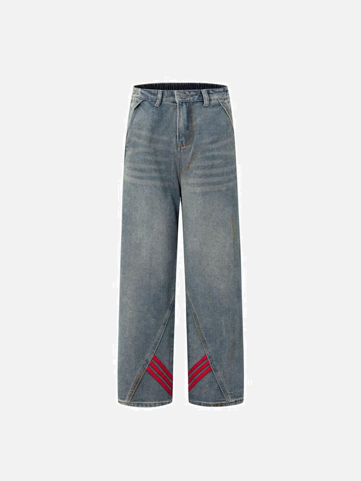 Striped Vibe Straight Jeans
