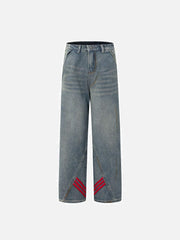 Striped Vibe Straight Jeans