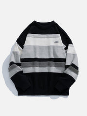 Stripes Splicing Sweater