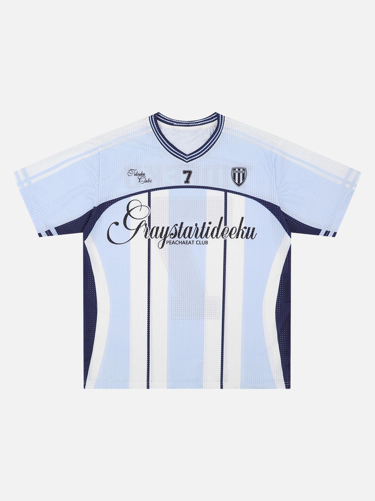 Stylish Striped Sports Jersey T-Shirt
