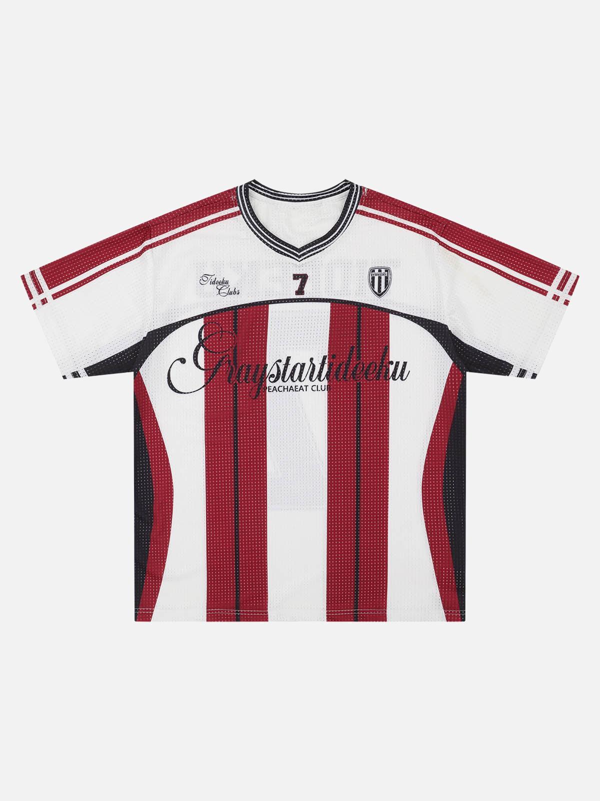 Stylish Striped Sports Jersey T-Shirt