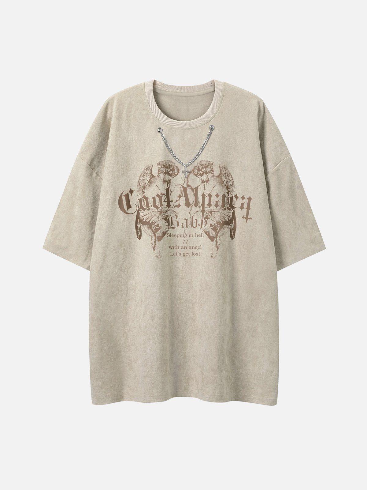 Suede Angel Print Tee