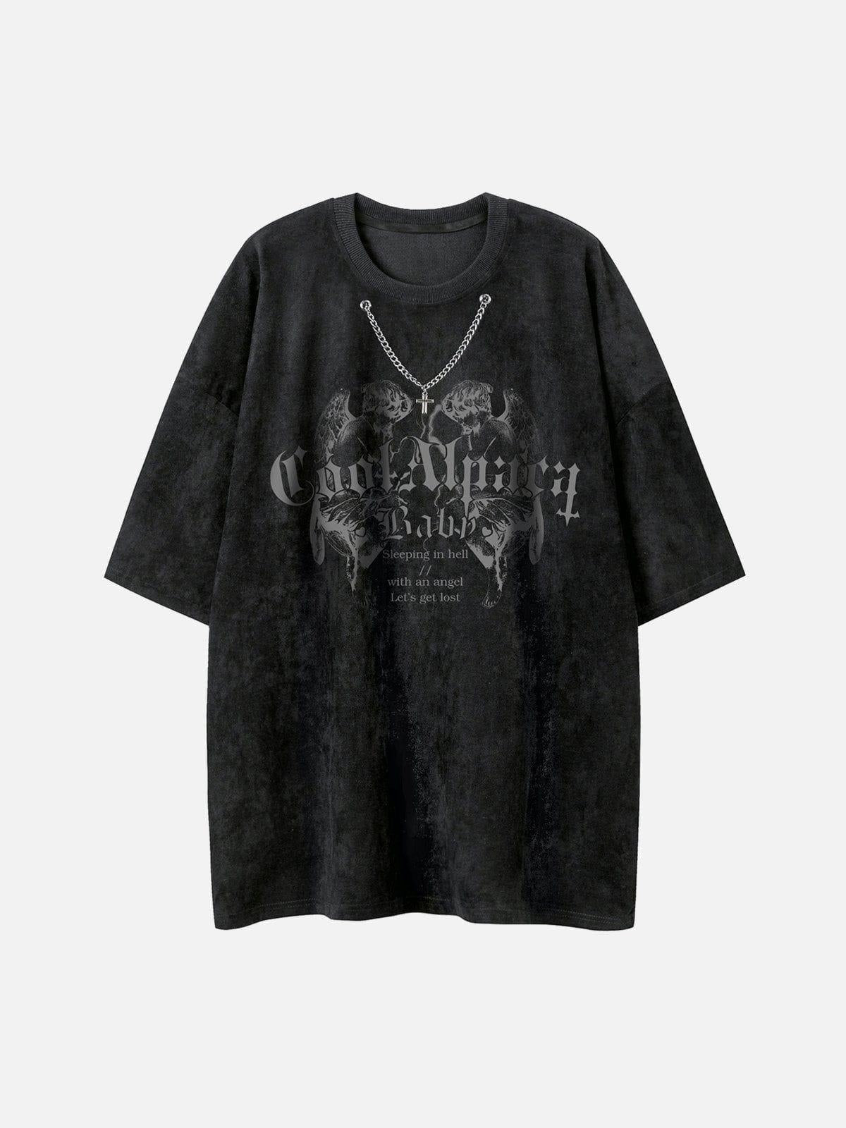 Suede Angel Print Tee