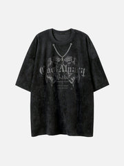 Suede Angel Print Tee