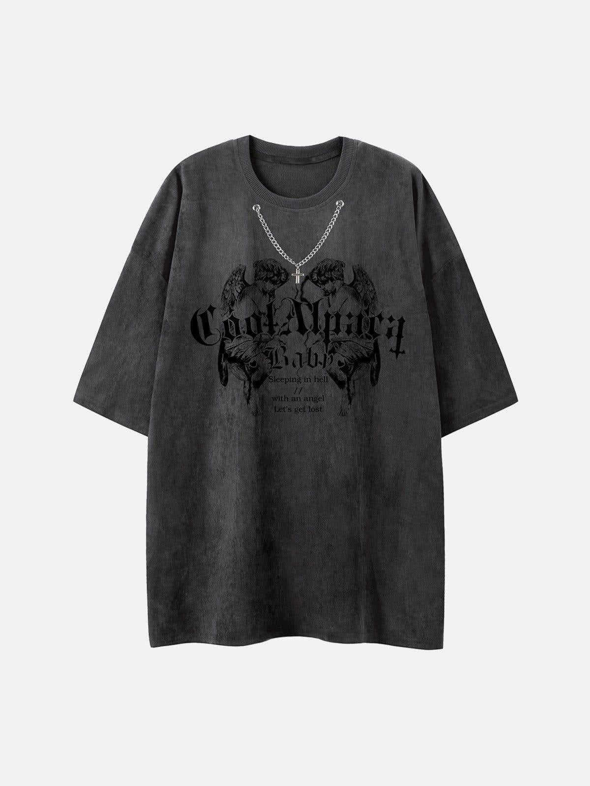 Suede Angel Print Tee