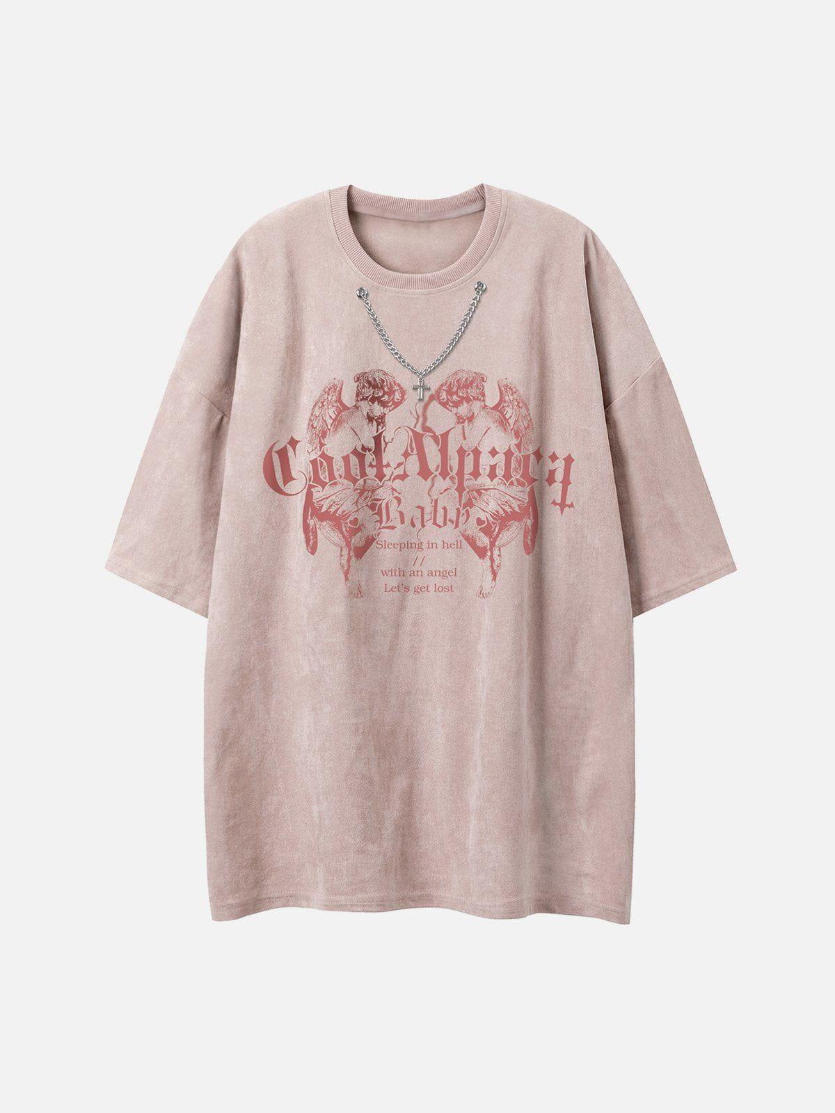 Suede Angel Print Tee