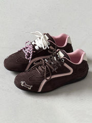 Suede Lace-Up Sneakers