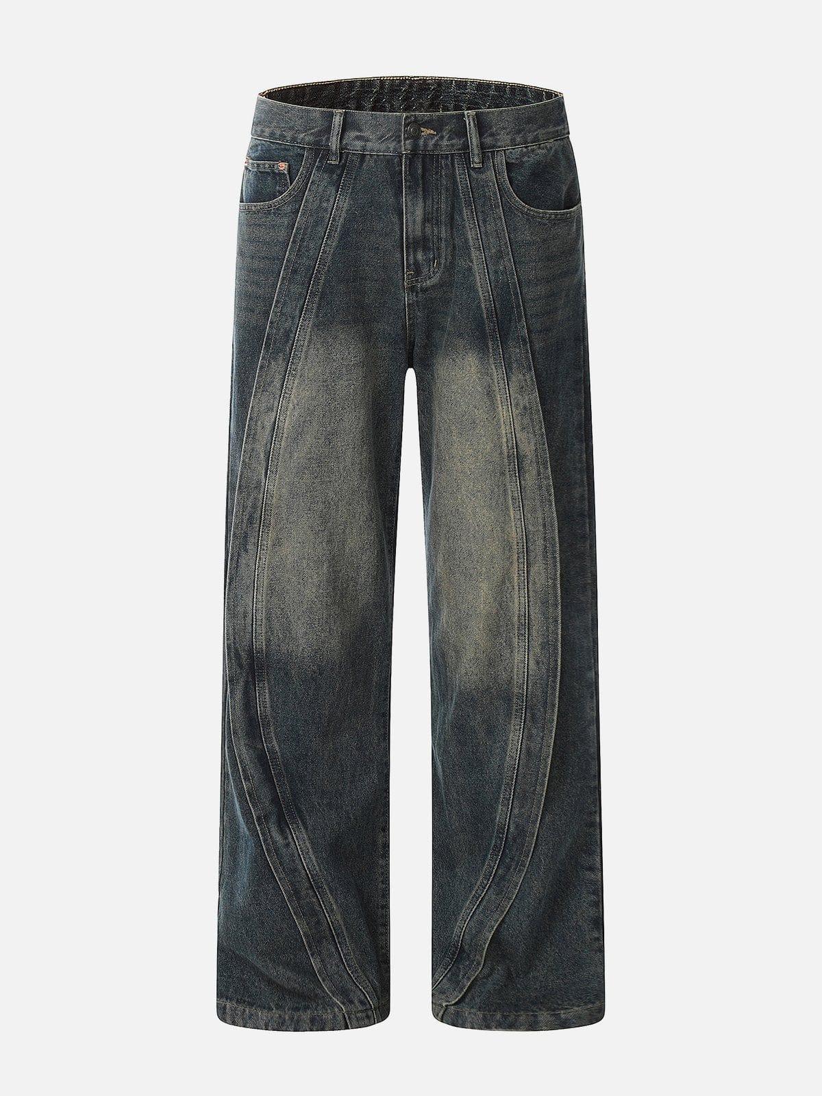 Symmetrical Washed Jeans