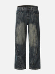 Symmetrical Washed Jeans