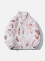 Tie Dye Angel Bunny Label Sherpa Coat