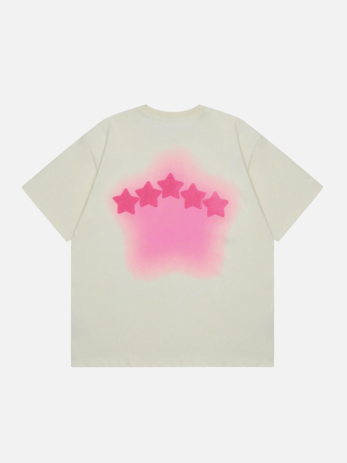 Tie Dye Flocked Star Tee