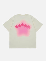 Tie Dye Flocked Star Tee