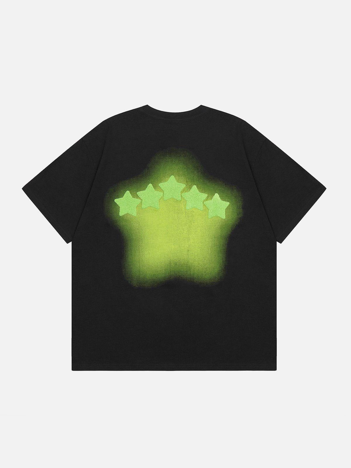 Tie Dye Flocked Star Tee