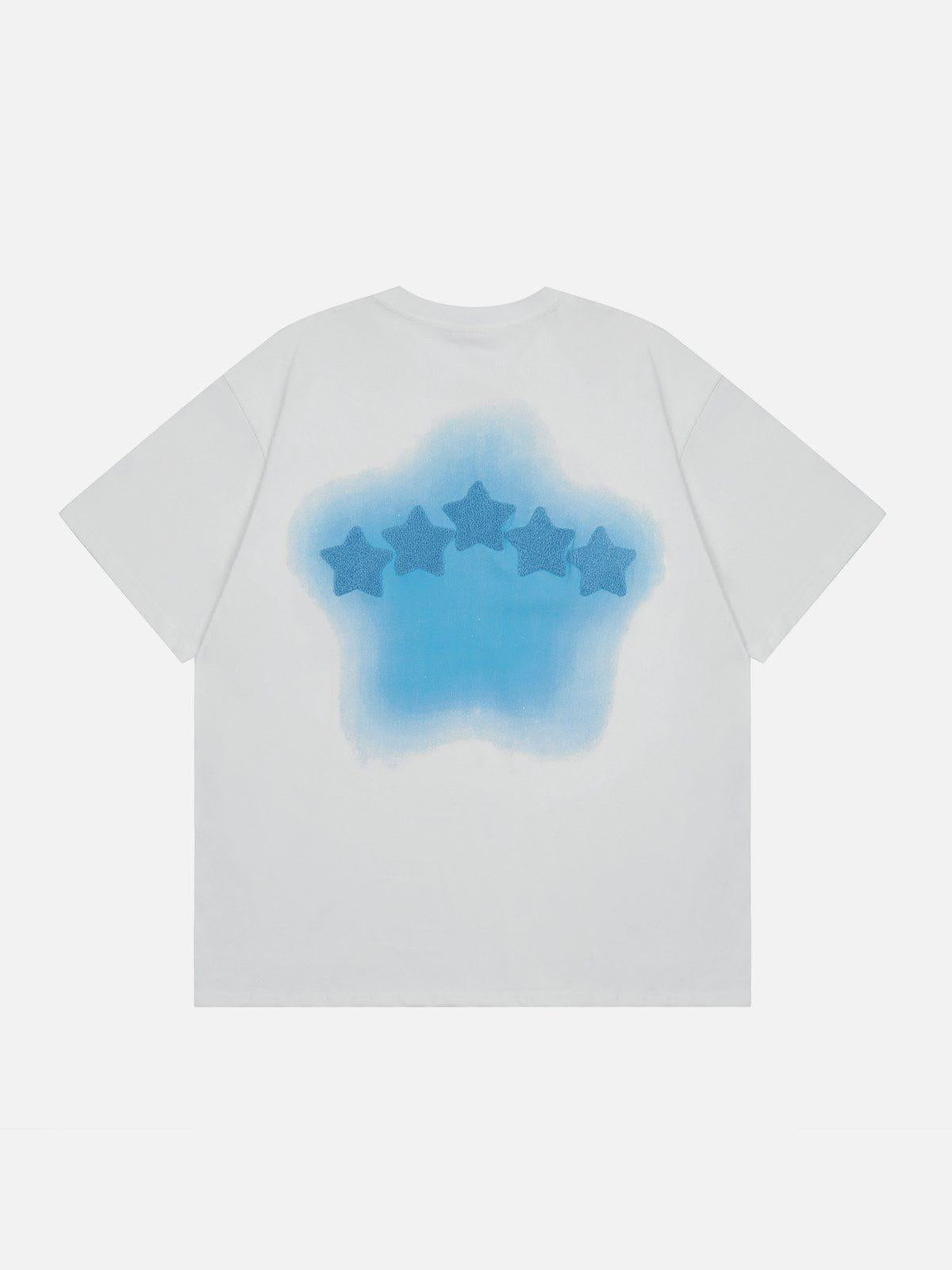 Tie Dye Flocked Star Tee