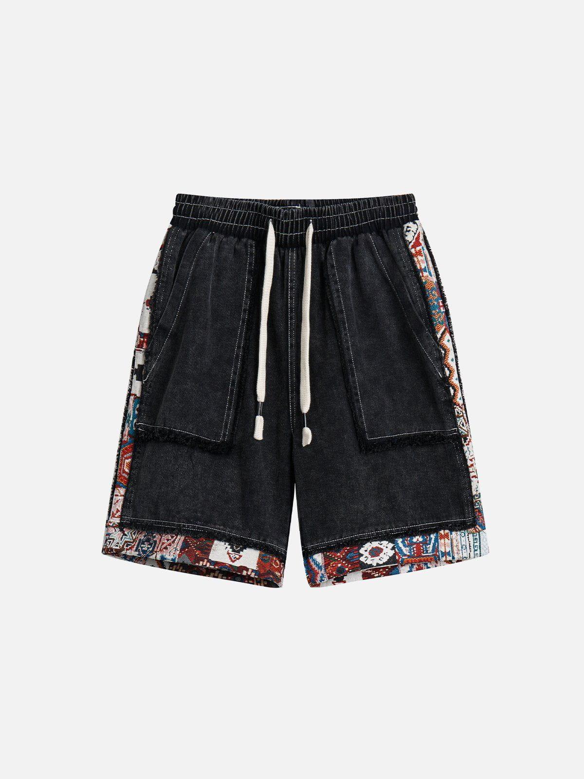 Tribe Culture Pattern Washed Jorts