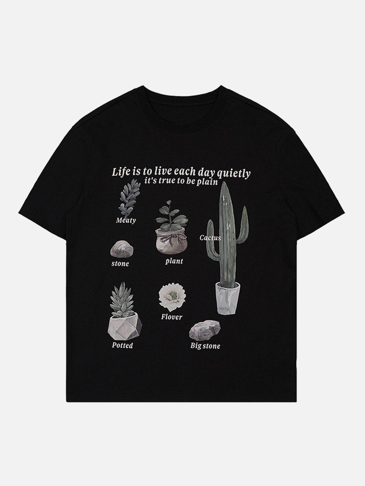 Tropical Plant Print Tee
