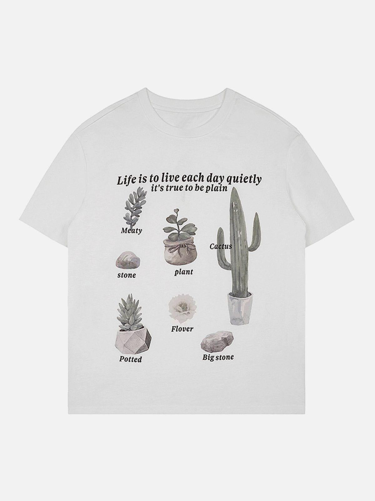 Tropical Plant Print Tee