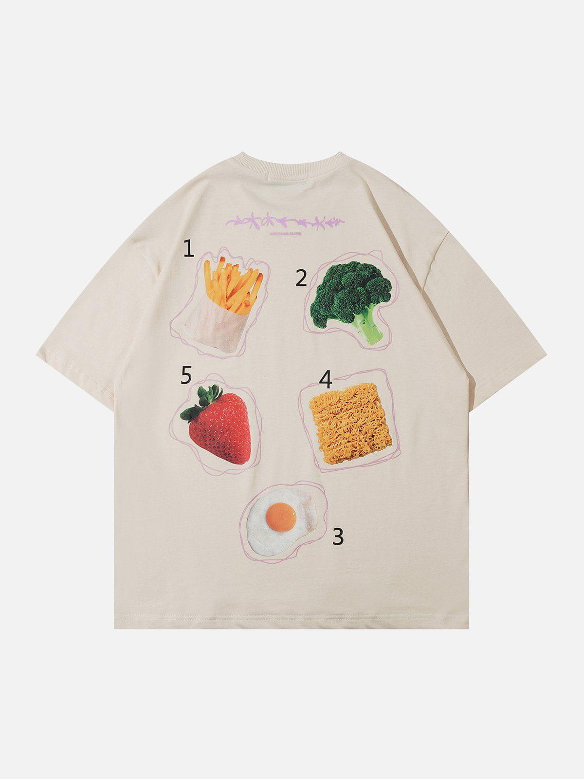 Vegetable Fruit Print Tee