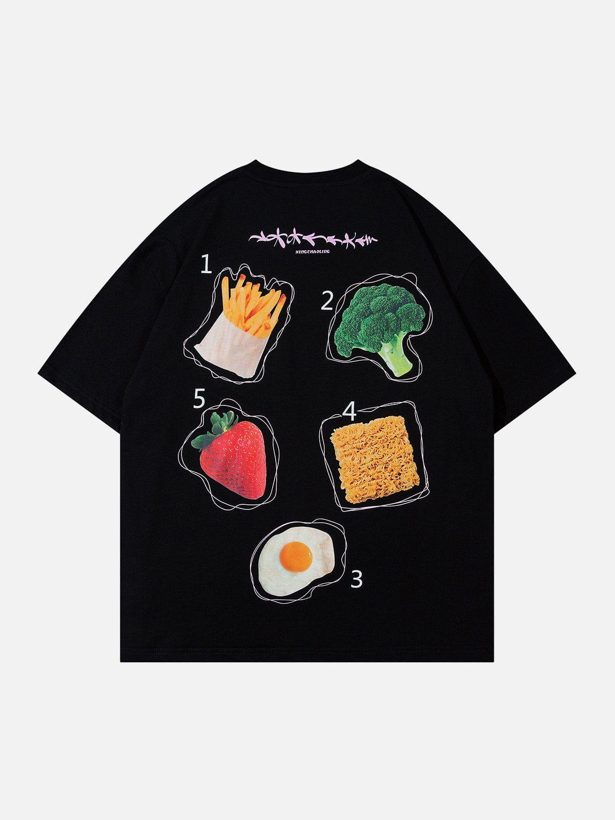 Vegetable Fruit Print Tee