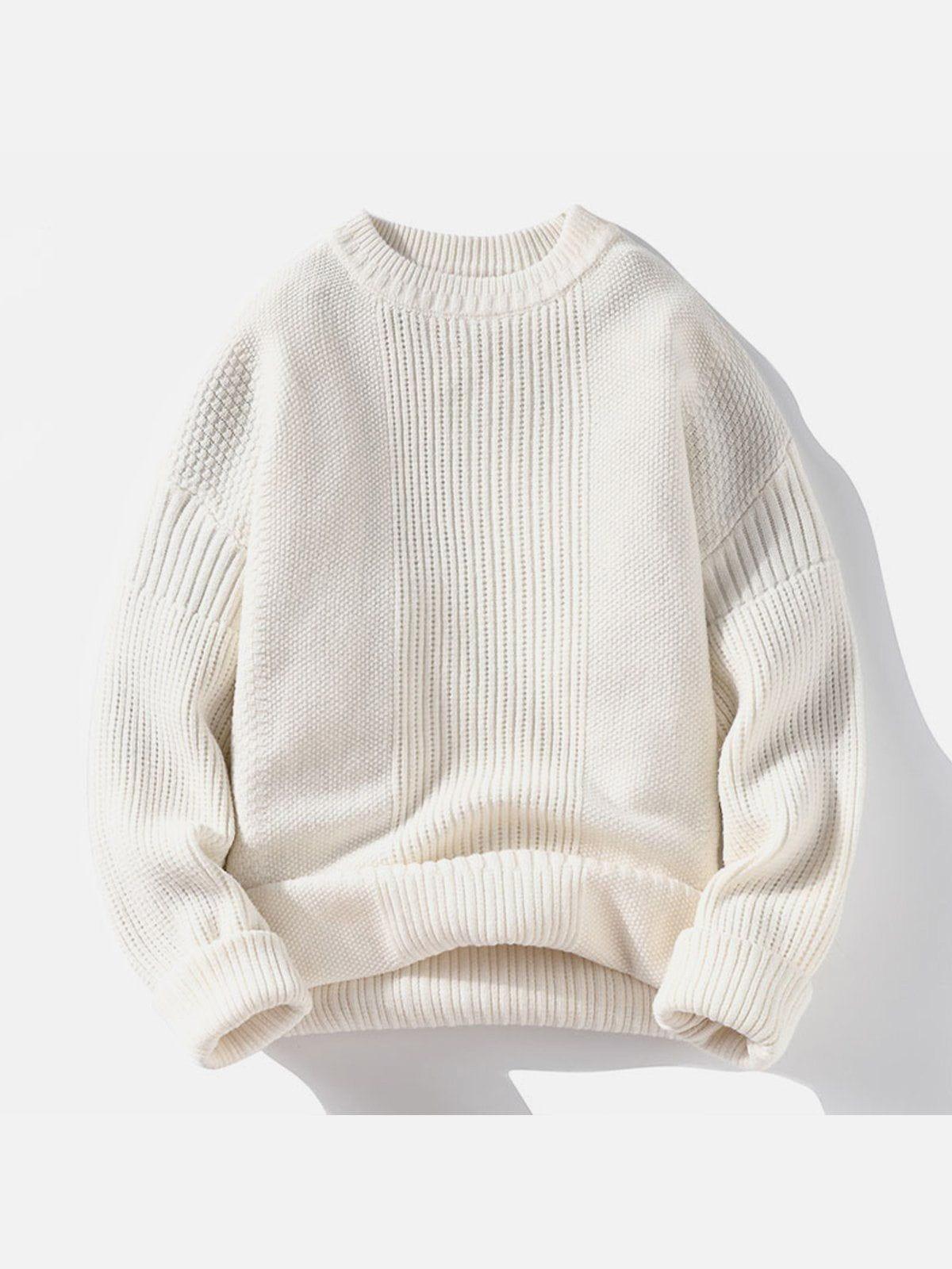Vertical Striped Knit Sweater
