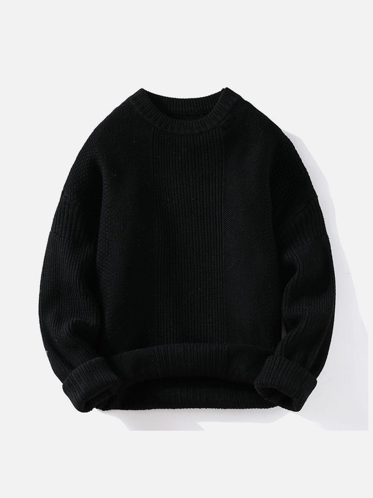Vertical Striped Knit Sweater