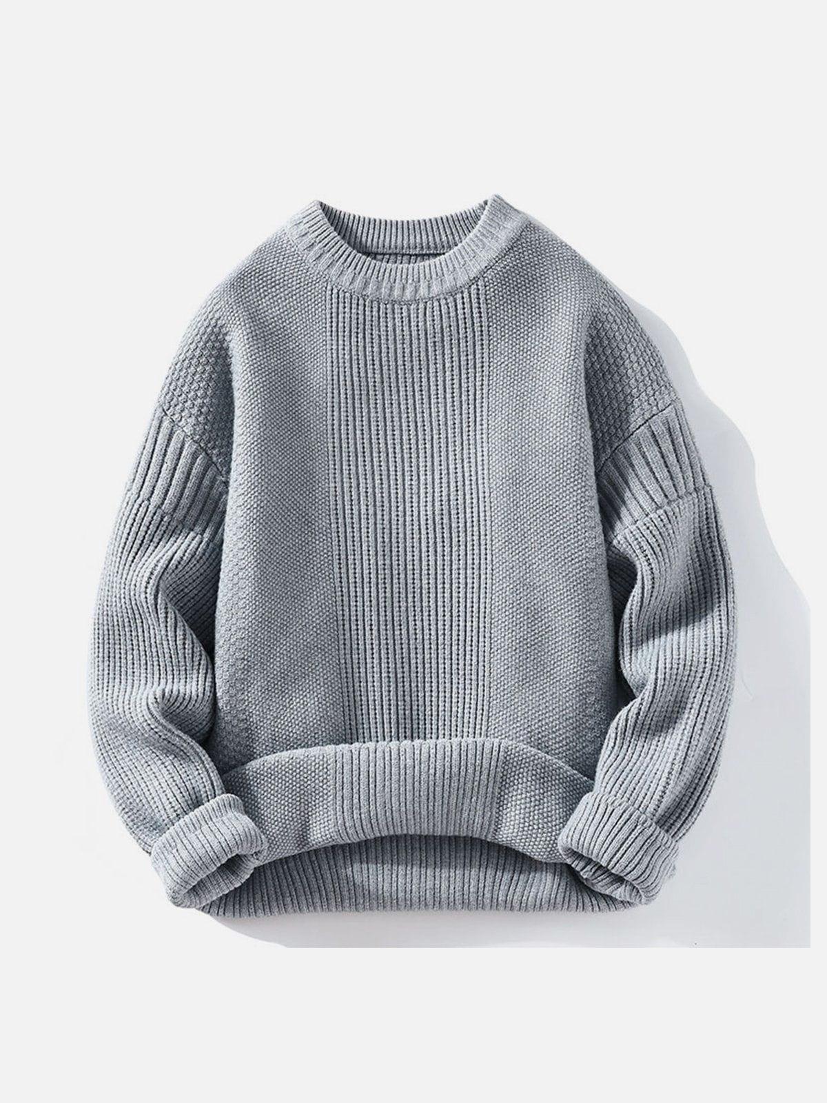 Vertical Striped Knit Sweater
