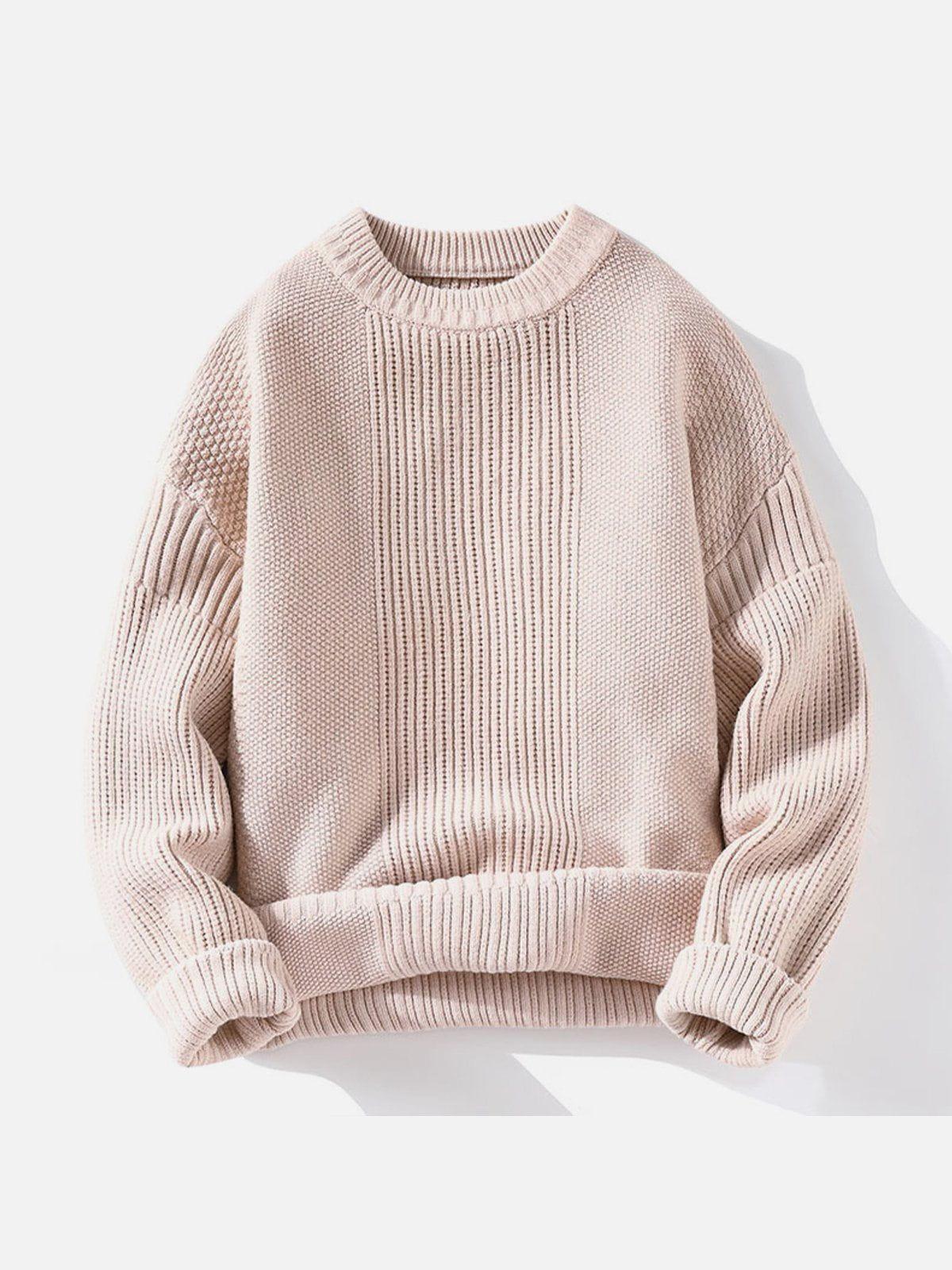 Vertical Striped Knit Sweater