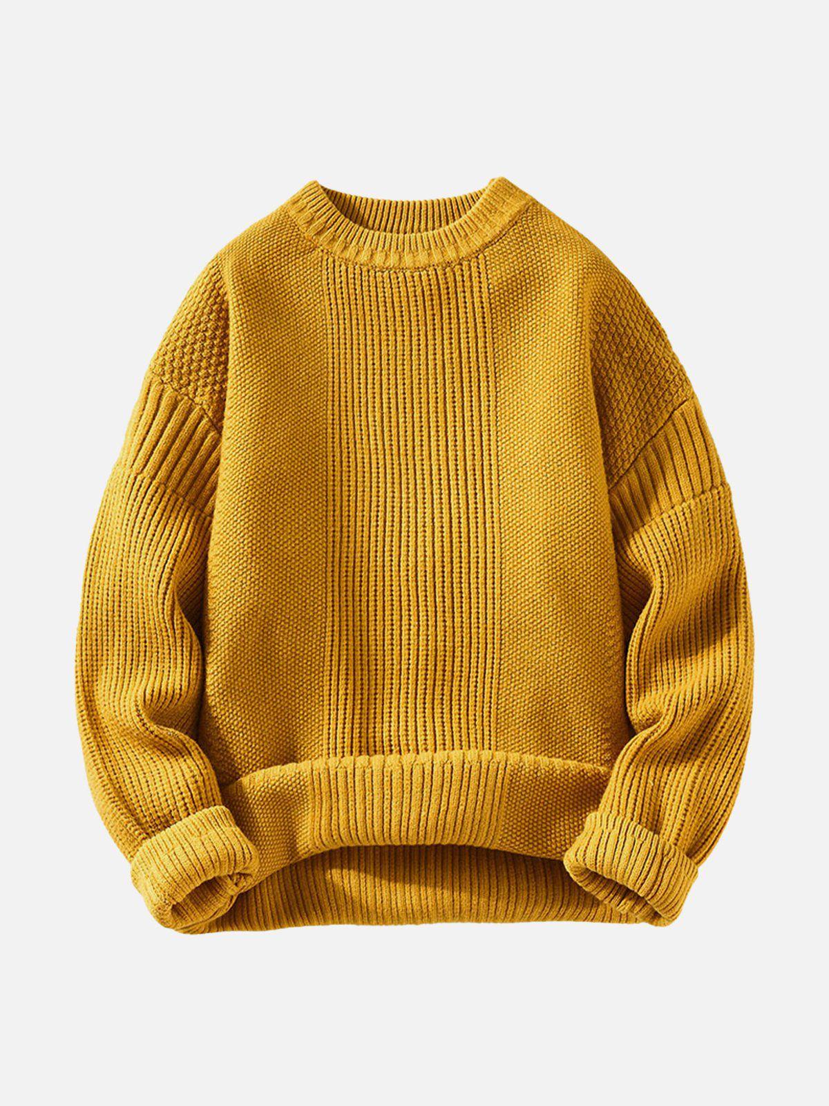 Vertical Striped Knit Sweater