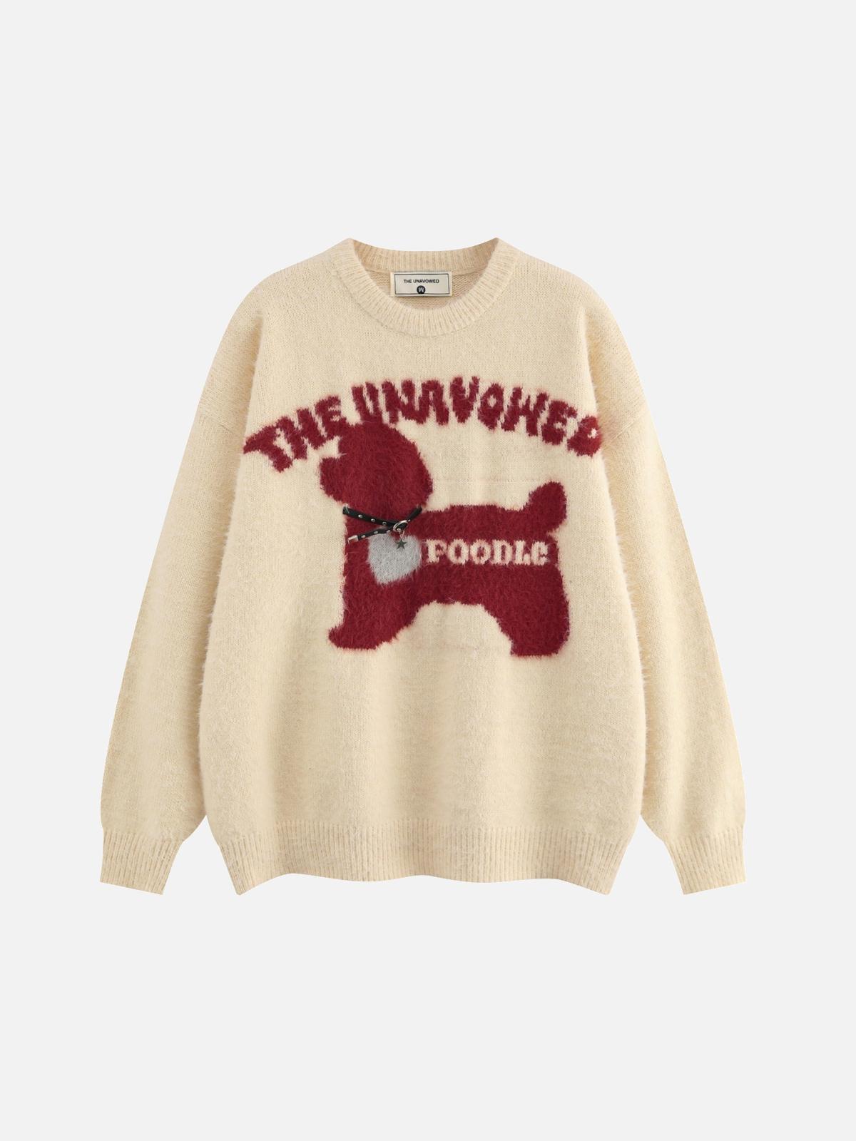 Vinatge Cartoon Dog Cleanfit Sweater