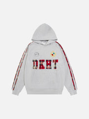 Vinatge Leisure Print Hoodie