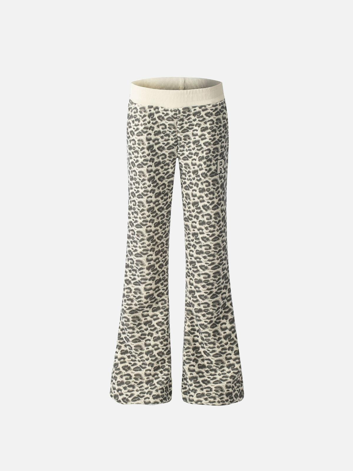Vinatge Leopard Horn Fleece Pants