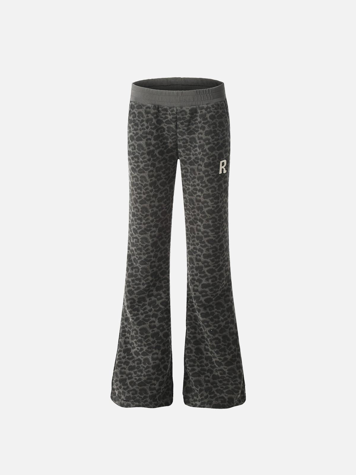 Vinatge Leopard Horn Fleece Pants