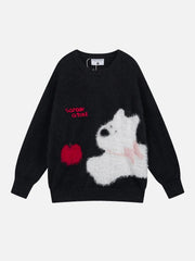 Vintage Cartoon Little Dog Leisure Sweater