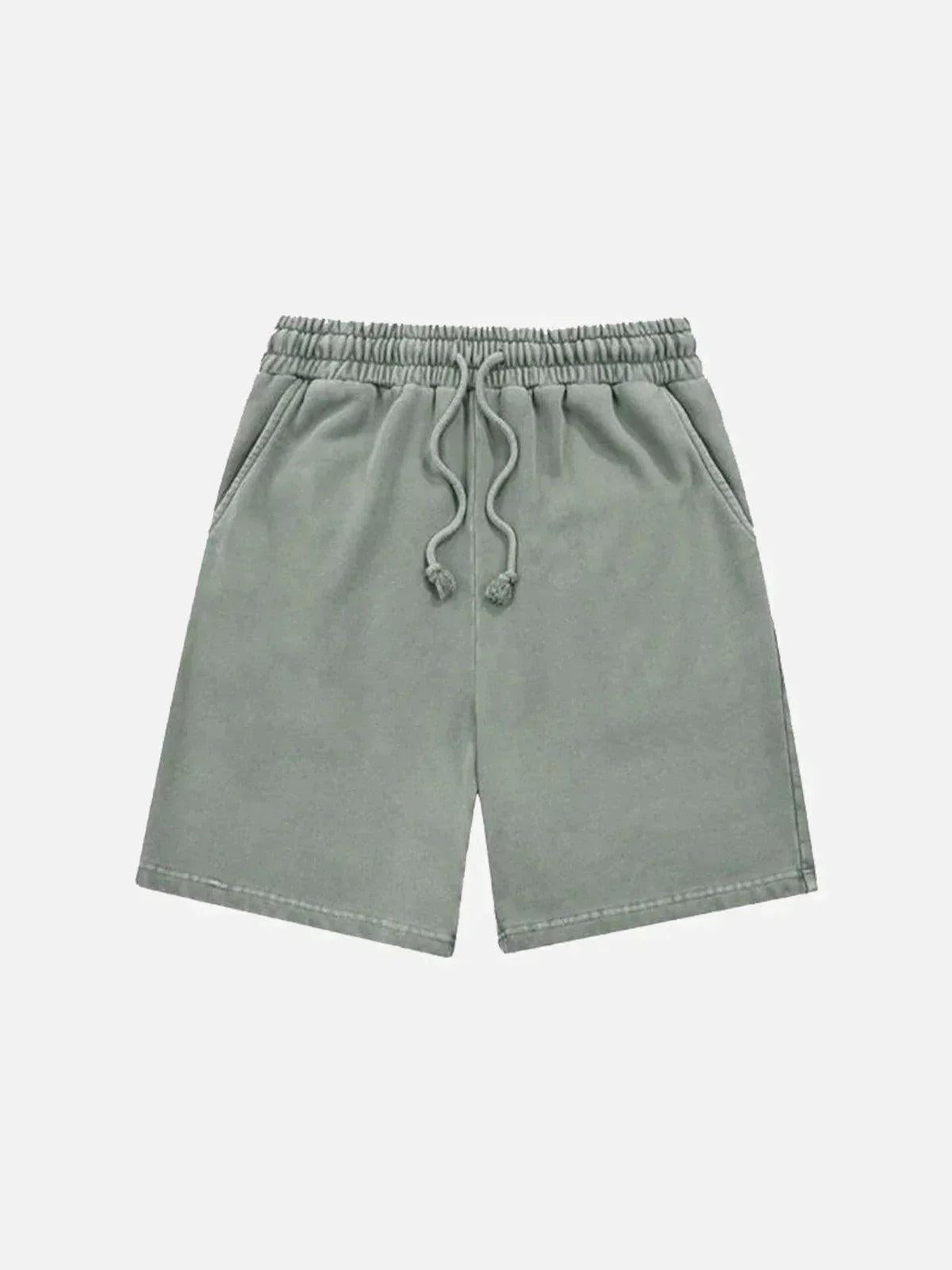 Vintage Casual Drawstring Shorts