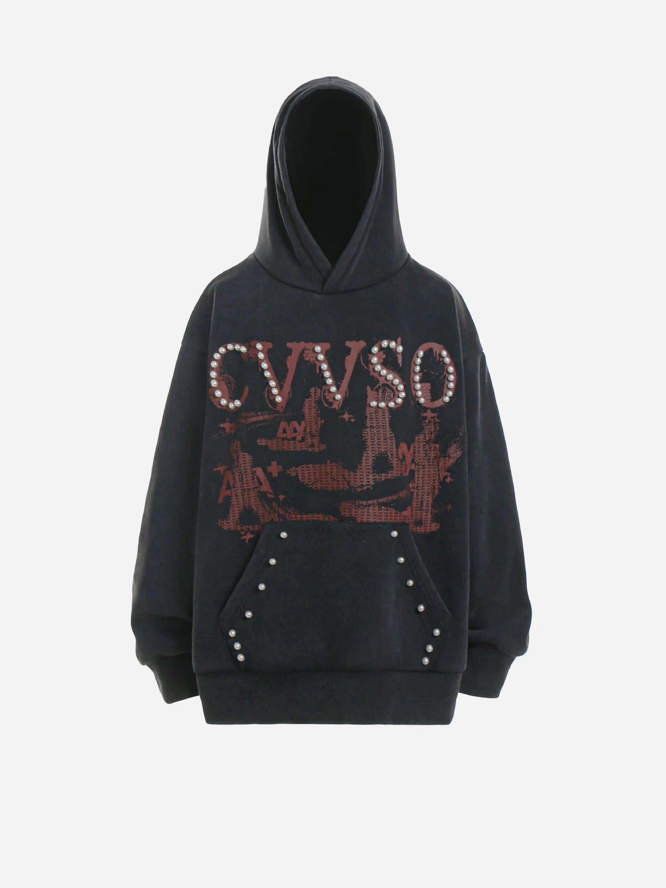 Vintage Distressed Pearls Hoodie