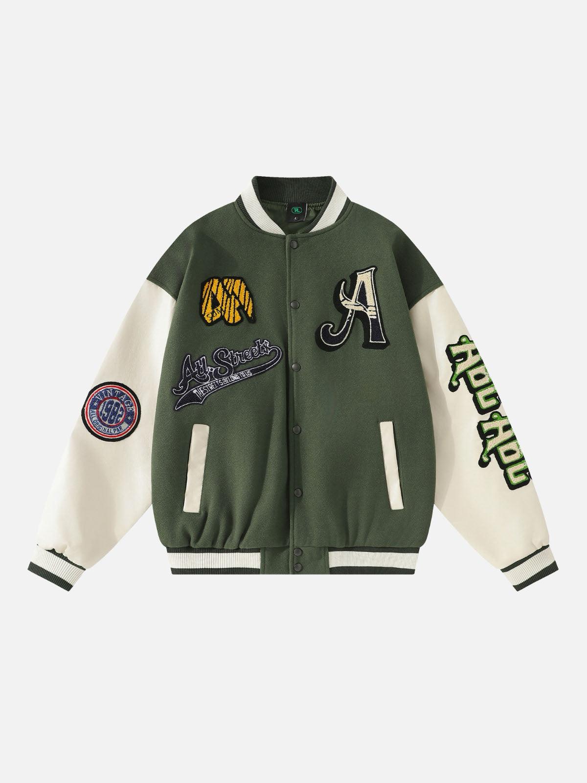 Vintage Embroidered Baseball Jacket