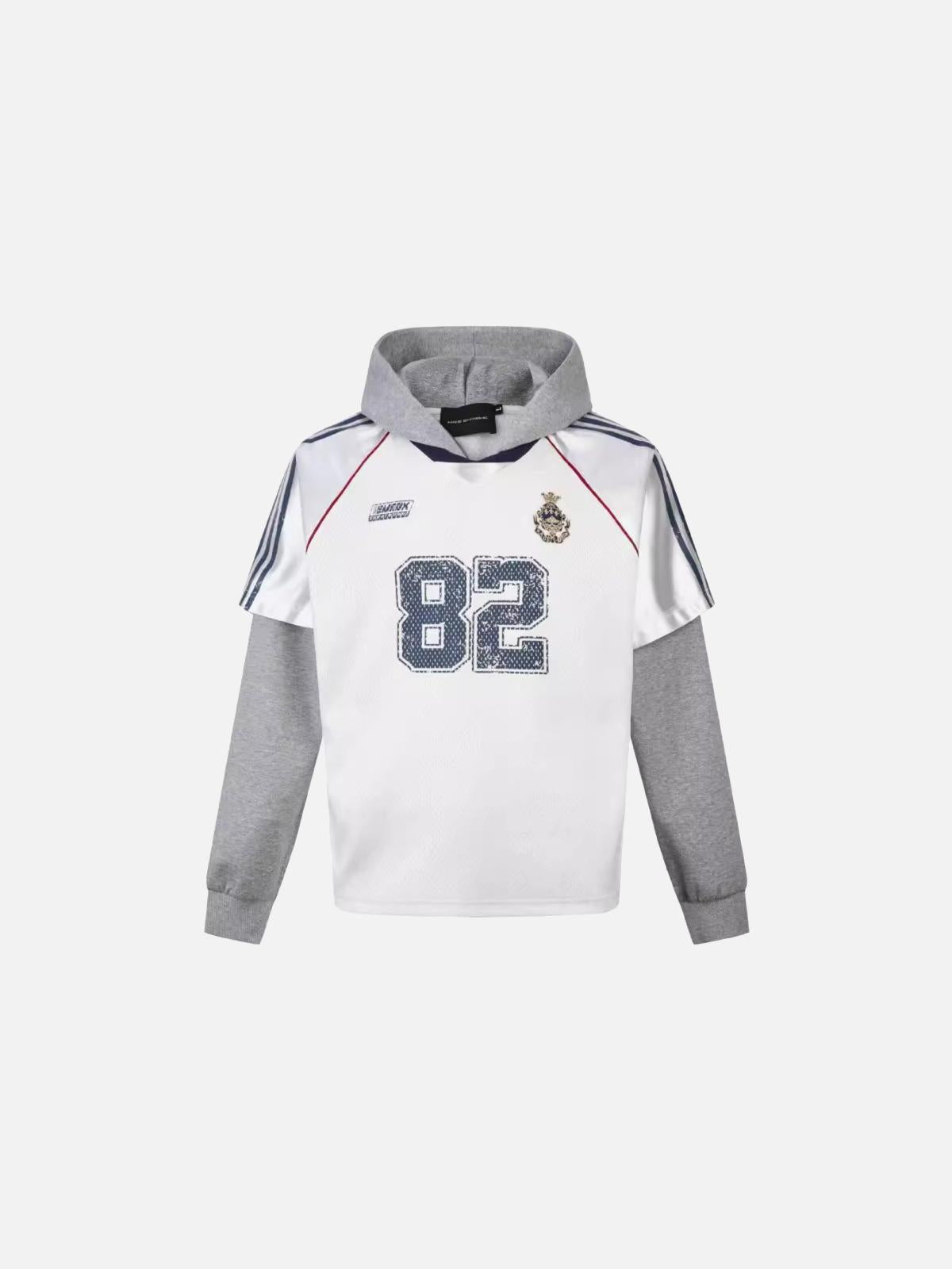 Vintage Fake Two-Piece Set Leisure Hoodie