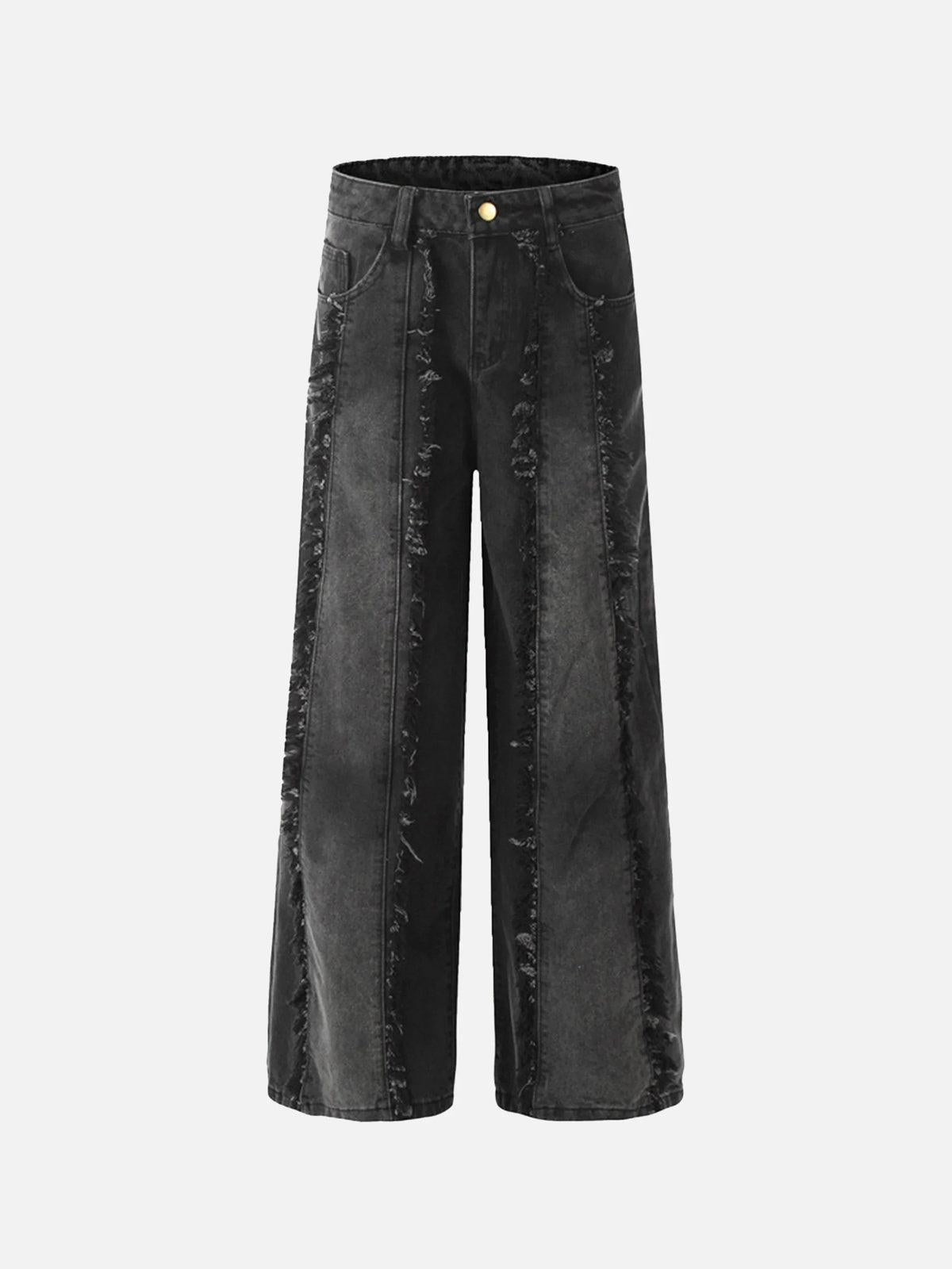 Vintage Fringed Raw-Edge Jeans