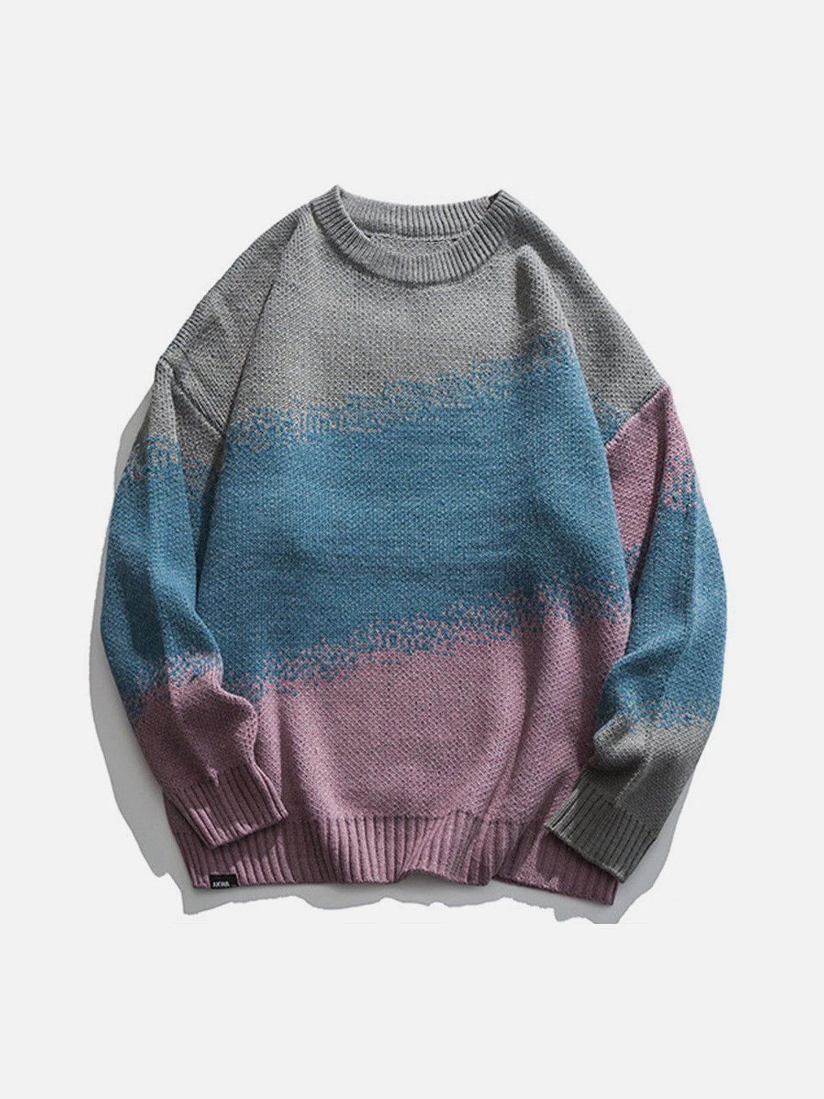 Vintage Gradient Knit Sweater