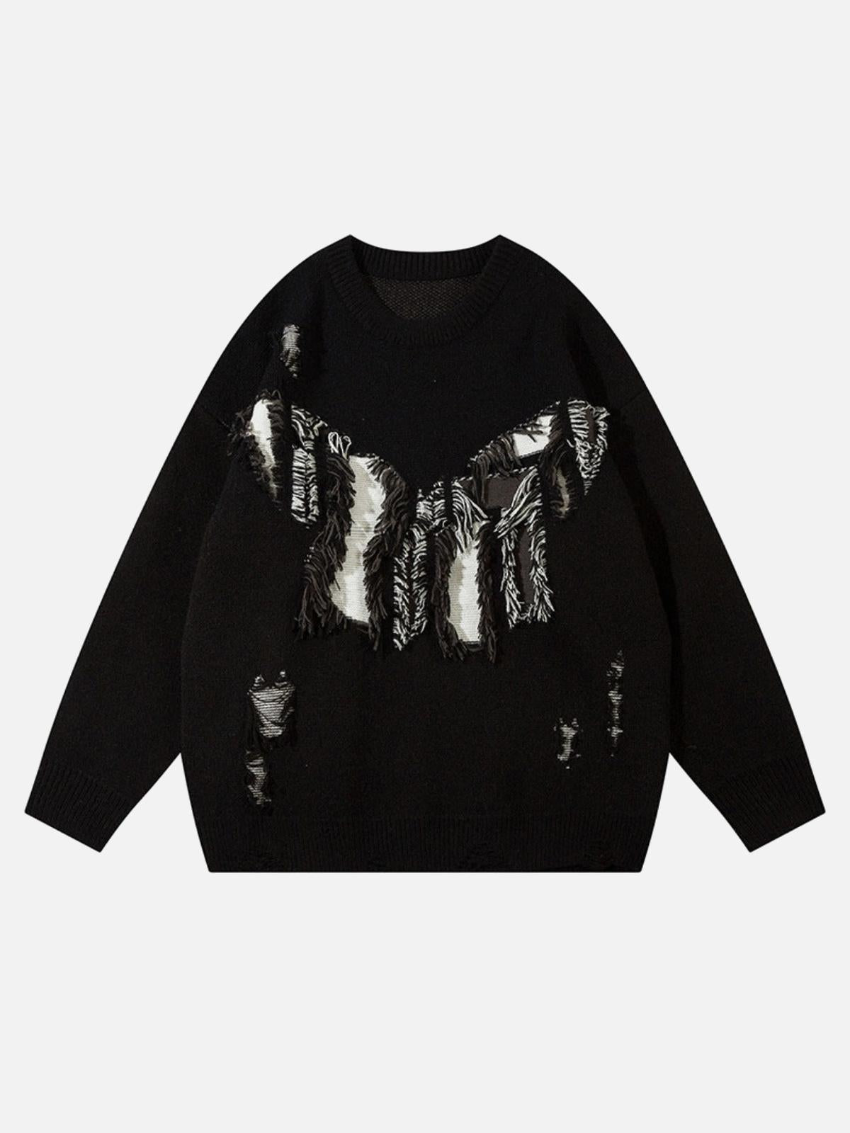 Vintage High Street Ripped Butterfly Sweater
