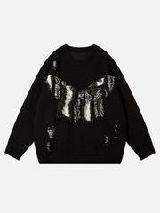 Vintage High Street Ripped Butterfly Sweater