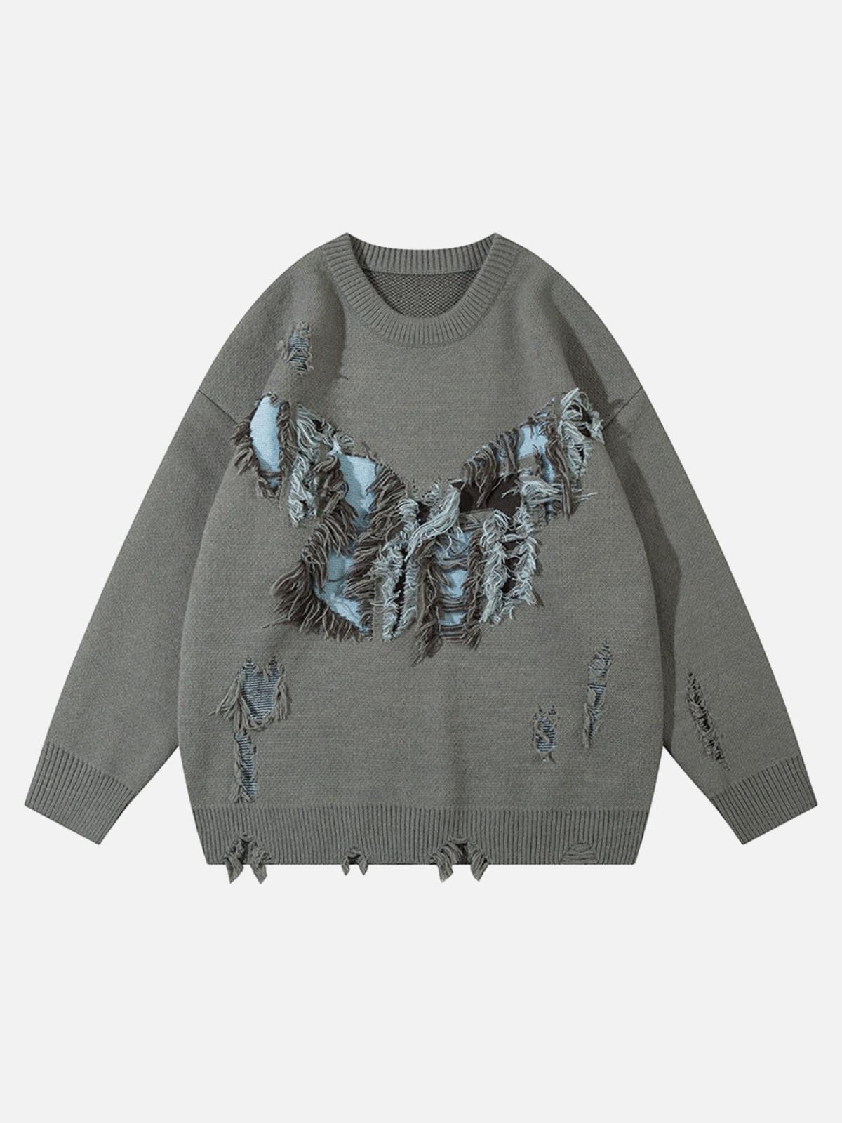 Vintage High Street Ripped Butterfly Sweater