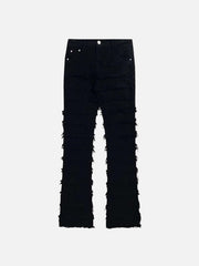 Vintage Layered Raw Edge Slim Jeans