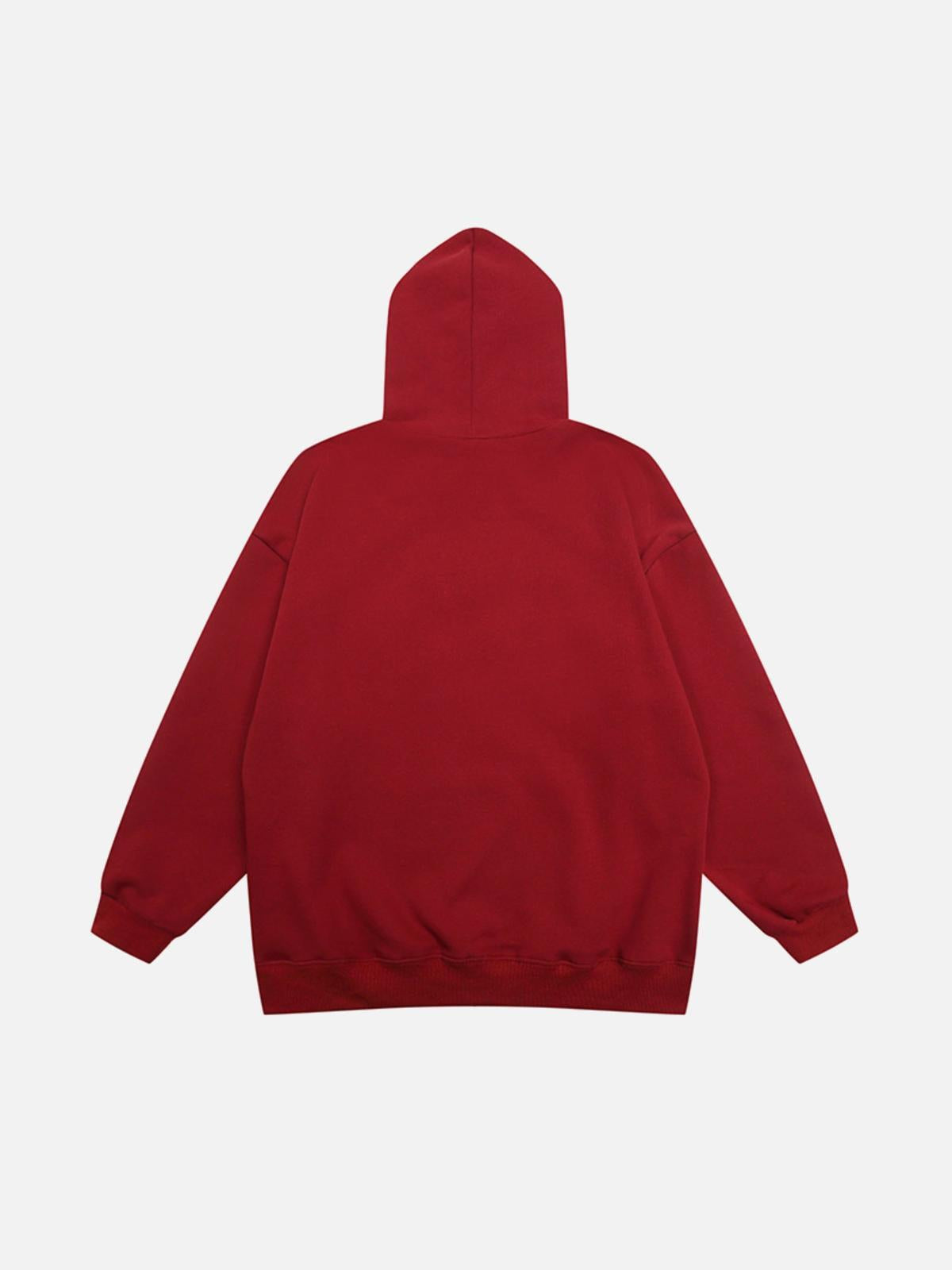 Vintage Letters Towel Embroidery Hoodie